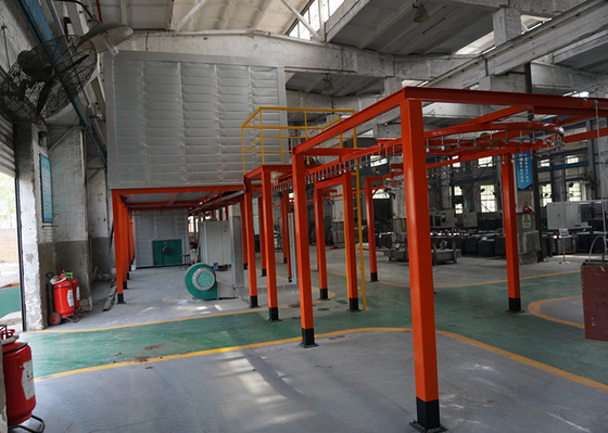 Adjustable Speed Industrial Automatic Powder Coating Plant 380V Customized Voltage