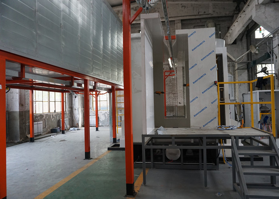 Adjustable Speed Industrial Automatic Powder Coating Plant 380V Customized Voltage