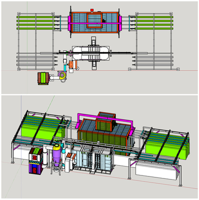 Industrial Steel Substrate Automatic Powder Coating Equipment PLC Control