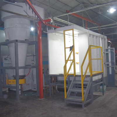 Customized Voltage PLC Control Powder Coating Spray Booth For Automatic Painting System