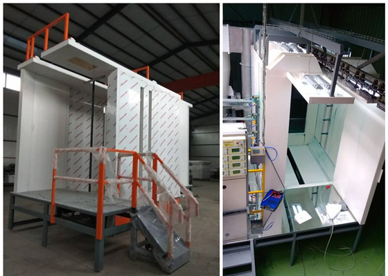 Customized Voltage PLC Control Powder Coating Spray Booth For Automatic Painting System